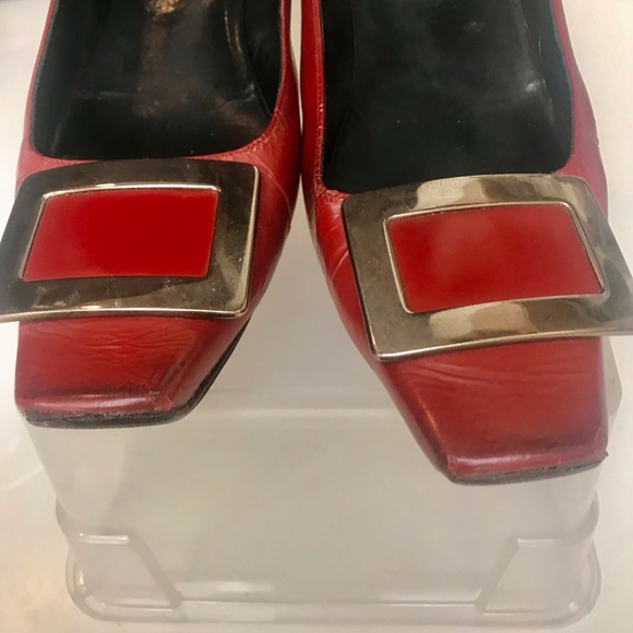 Roger Vivier red shoe from Paris France 9.5 - Picture 2 of 5